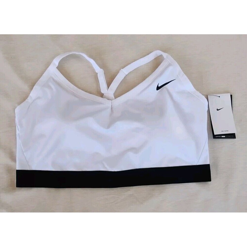 Nike Women's Indy Training Sports Bra-White/Black DN4222-100 Size 3X NWT